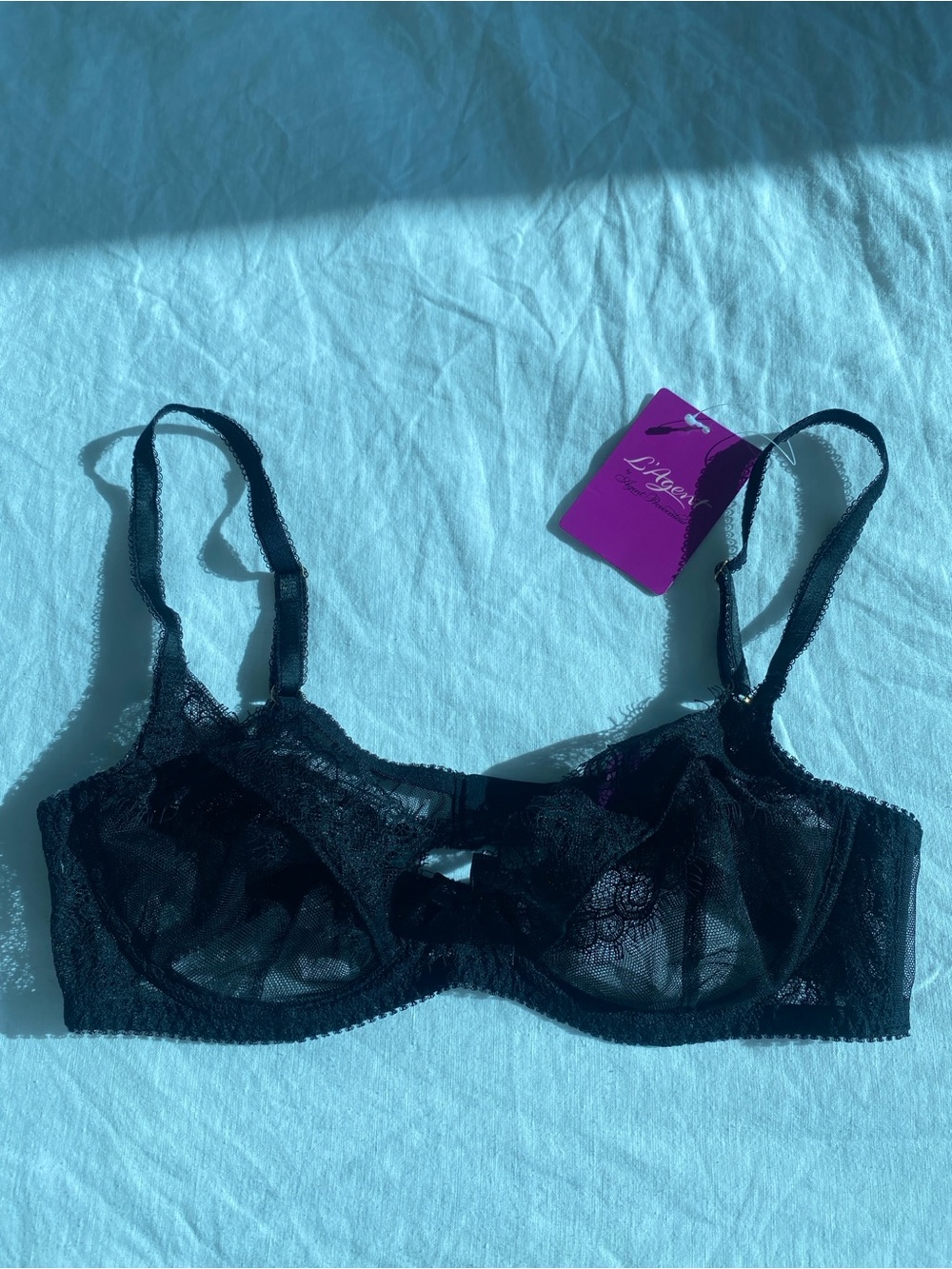 Agent Provocateur L’Agent Black Lace Underwire Bra New With Tags